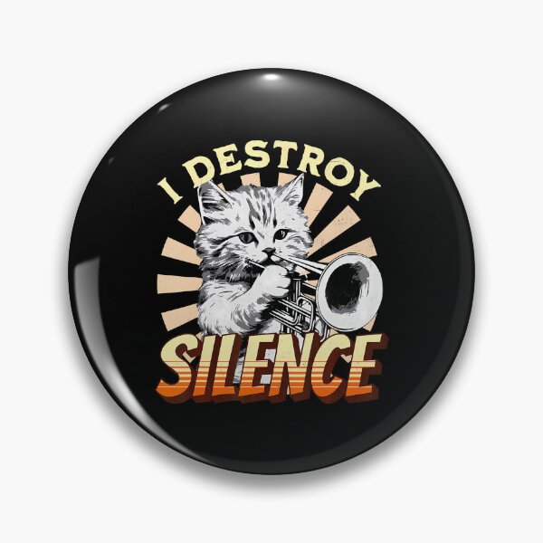 Item preview, I Destroy Silence - Pet Cat Trumpeter Jazz Music Men Women designed and sold by GraceShelley.
