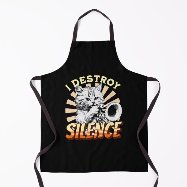 Item preview, I Destroy Silence - Pet Cat Trumpeter Jazz Music Men Women designed and sold by GraceShelley.