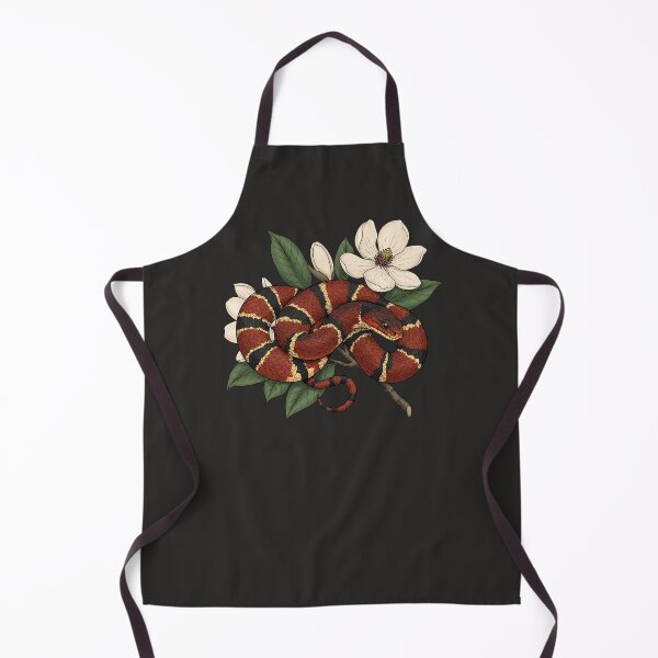 Item preview, Scarlet Kingsnake with Vintage Magnolias designed and sold by BirdsnStuff.