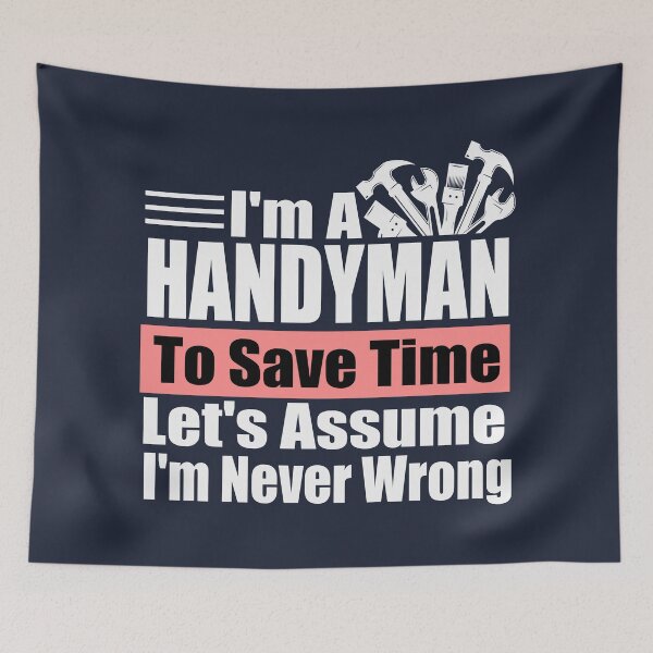 Item preview, Expert Handyman Wisdom: Funny Tradesman Motto | Best Gift for Carpenter Dad, Mechanic & Master Fixer designed and sold by karibov.