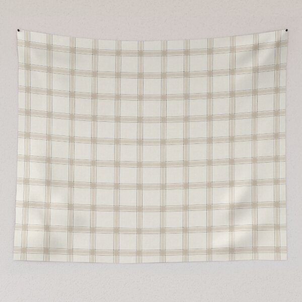 Item preview, Minimalist Neutral Taupe Plaid Tartan Seamless Linen Texture designed and sold by svarupa.