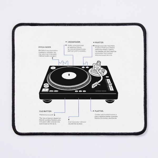 Item preview, DJ Turntable Minimal Contemporary Infographic Art – Modern Music & Party Culture Design designed and sold by OzzFrequency.