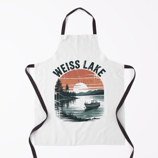 Item preview, Weiss Lake – Retro Boating Sunset designed and sold by JessArty ⭐⭐⭐⭐⭐.