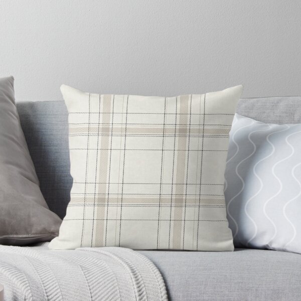 Item preview, Minimalist Neutral Taupe Plaid Tartan Seamless Linen Texture designed and sold by svarupa.