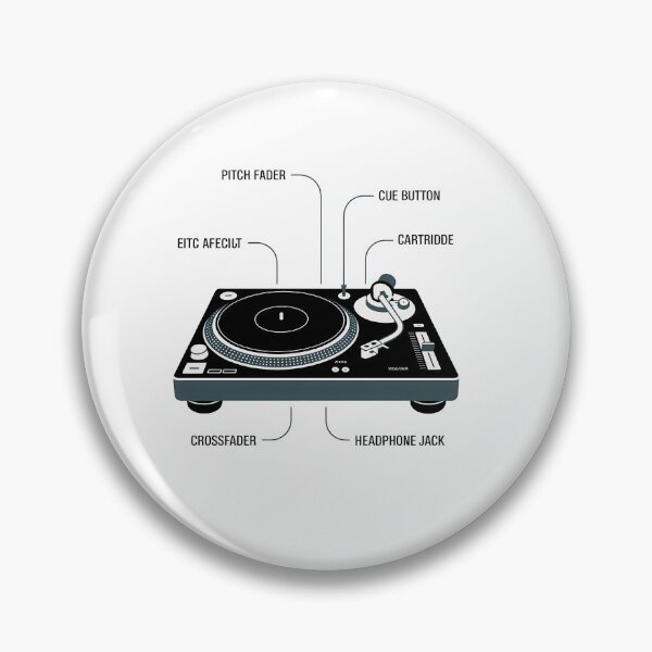 Item preview, DJ Turntable Minimal Contemporary Infographic Art – Modern Music & Party Culture Design designed and sold by OzzFrequency.