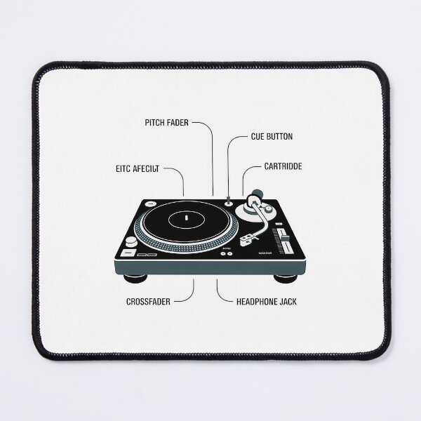Item preview, DJ Turntable Minimal Contemporary Infographic Art – Modern Music & Party Culture Design designed and sold by OzzFrequency.