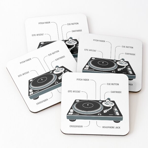 Item preview, DJ Turntable Minimal Contemporary Infographic Art – Modern Music & Party Culture Design designed and sold by OzzFrequency.
