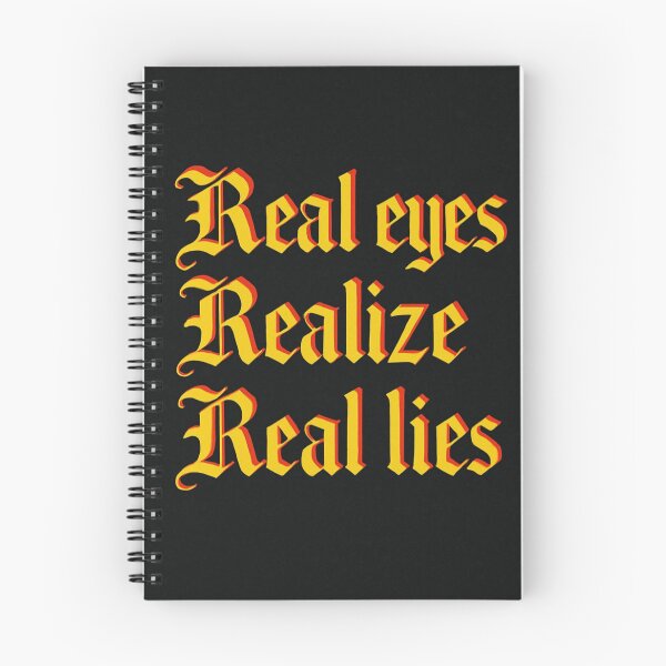 Item preview, Real Eyes Realize Real Lies – Gothic Quote Design in Red & Yellow Gradient designed and sold by Bright Nest Studio.