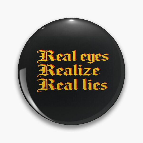 Item preview, Real Eyes Realize Real Lies – Gothic Quote Design in Red & Yellow Gradient designed and sold by Bright Nest Studio.