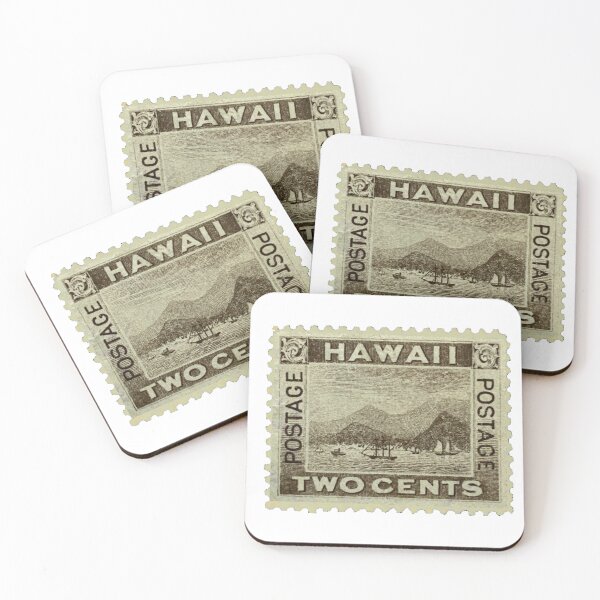 Item preview, Vintage Hawaii Two Cents Sepia Postage Stamp designed and sold by red-amber65.