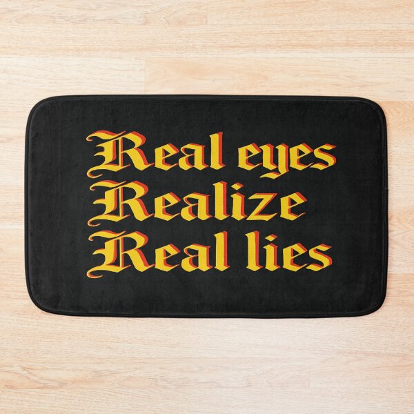 Item preview, Real Eyes Realize Real Lies – Gothic Quote Design in Red & Yellow Gradient designed and sold by Bright Nest Studio.
