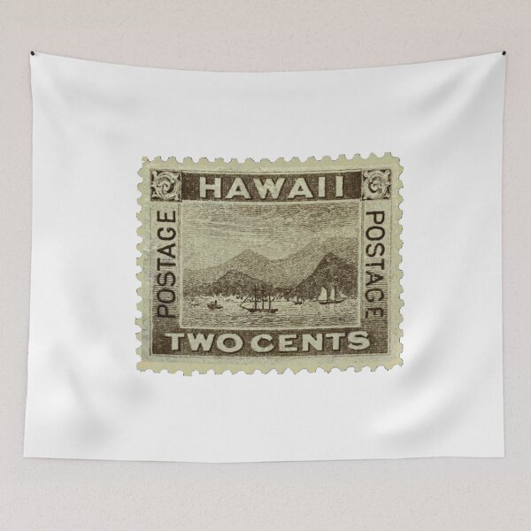 Item preview, Vintage Hawaii Two Cents Sepia Postage Stamp designed and sold by red-amber65.