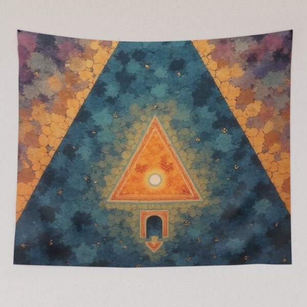 Item preview, Abstract pyramid in a cosmic landscape designed and sold by Mianku | Für das Leben.