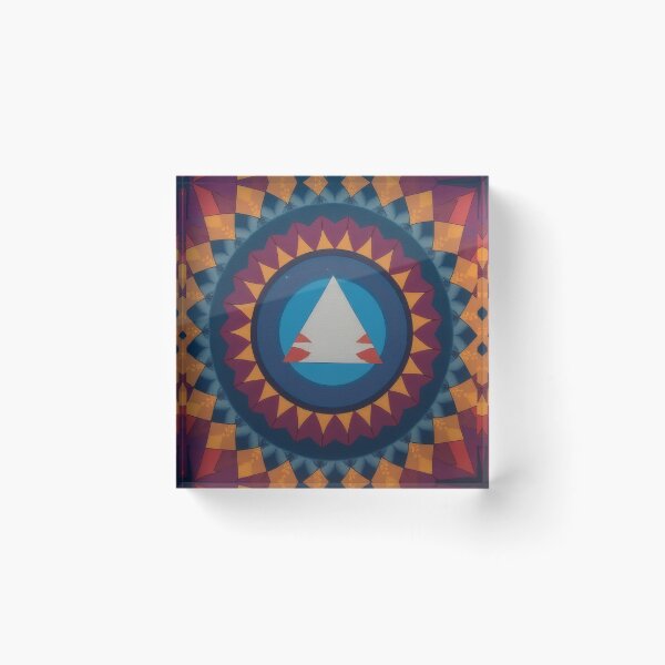Item preview, Centered mandala with floating triangle designed and sold by Mianku | Für das Leben.
