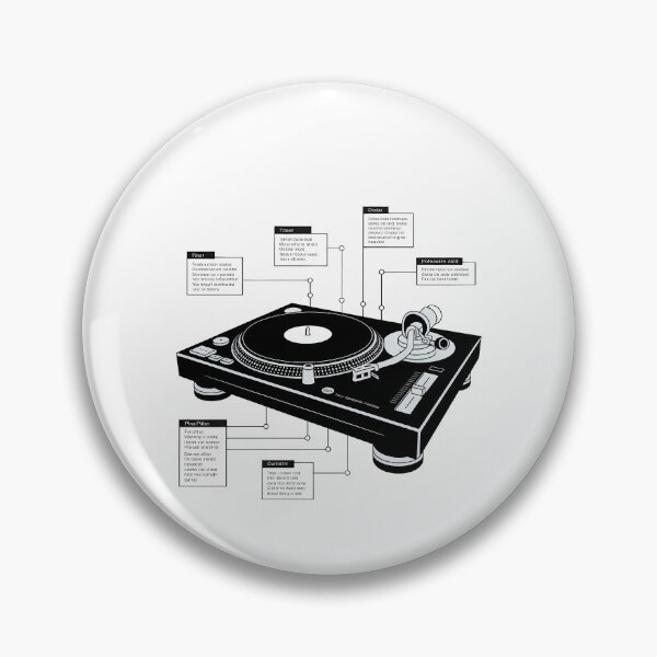 Item preview, DJ Turntable Minimal Contemporary Infographic Art – Modern Music & Party Culture Design designed and sold by OzzFrequency.