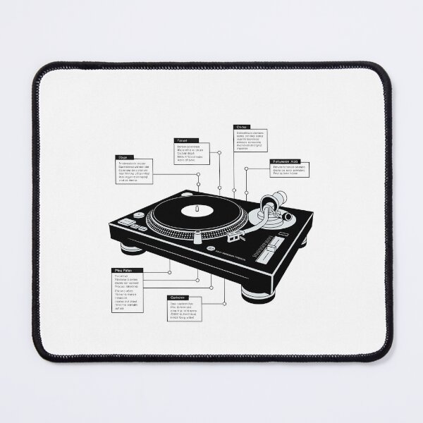 Item preview, DJ Turntable Minimal Contemporary Infographic Art – Modern Music & Party Culture Design designed and sold by OzzFrequency.