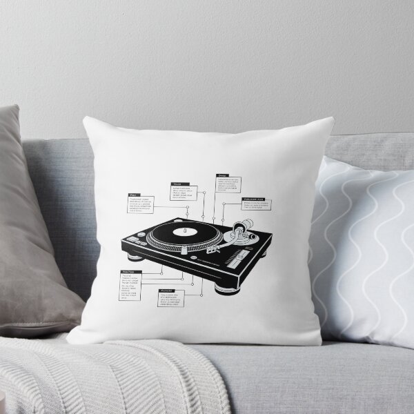 Item preview, DJ Turntable Minimal Contemporary Infographic Art – Modern Music & Party Culture Design designed and sold by OzzFrequency.