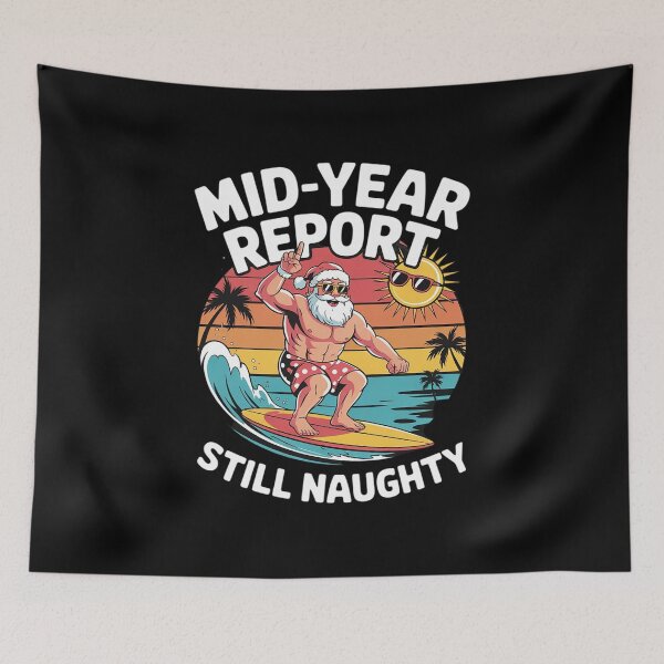 Item preview, Mid Year Report Still Naughty Funny Christmas In July Santa22  designed and sold by RoyTill0Art.