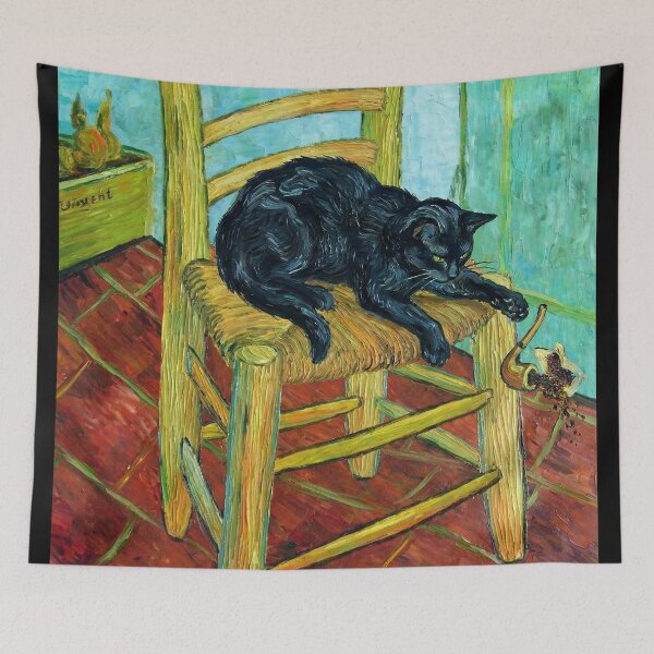 Item preview, Vincent's Cat Mischief on the Yellow Chair - Van Gogh Style designed and sold by AgingeR.