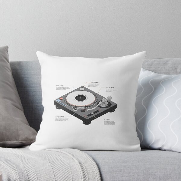Item preview, DJ Turntable Minimal Contemporary Infographic Art – Modern Music & Party Culture Design designed and sold by OzzFrequency.