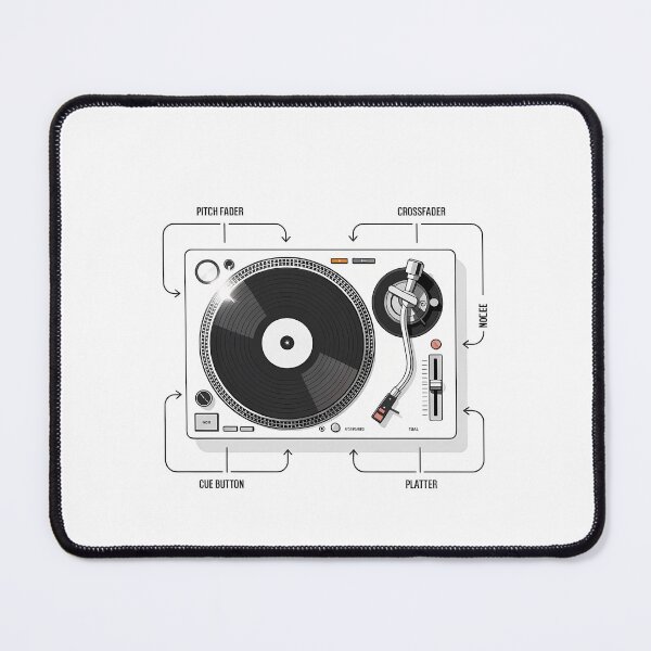 Item preview, DJ Turntable Minimal Contemporary Infographic Art – Modern Music & Party Culture Design designed and sold by OzzFrequency.