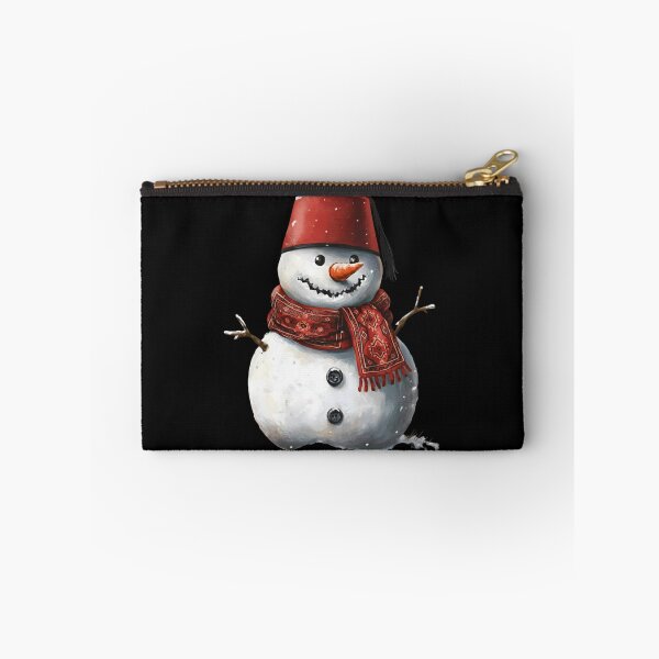 Item preview, Snowman with Red Fez Hat and Traditional Carpet Scarf designed and sold by designwiss.