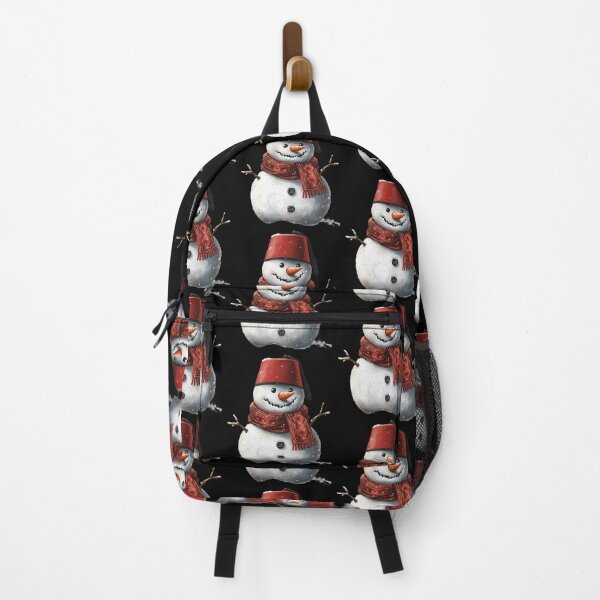Item preview, Snowman with Red Fez Hat and Traditional Carpet Scarf designed and sold by designwiss.