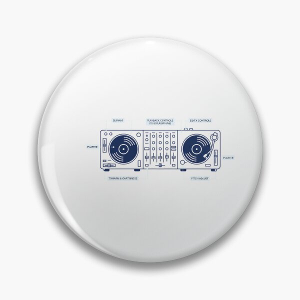 Item preview, DJ Turntable Minimal Contemporary Infographic Art – Modern Music & Party Culture Design designed and sold by OzzFrequency.