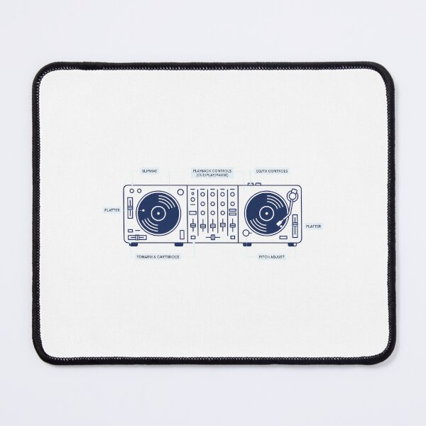 Item preview, DJ Turntable Minimal Contemporary Infographic Art – Modern Music & Party Culture Design designed and sold by OzzFrequency.