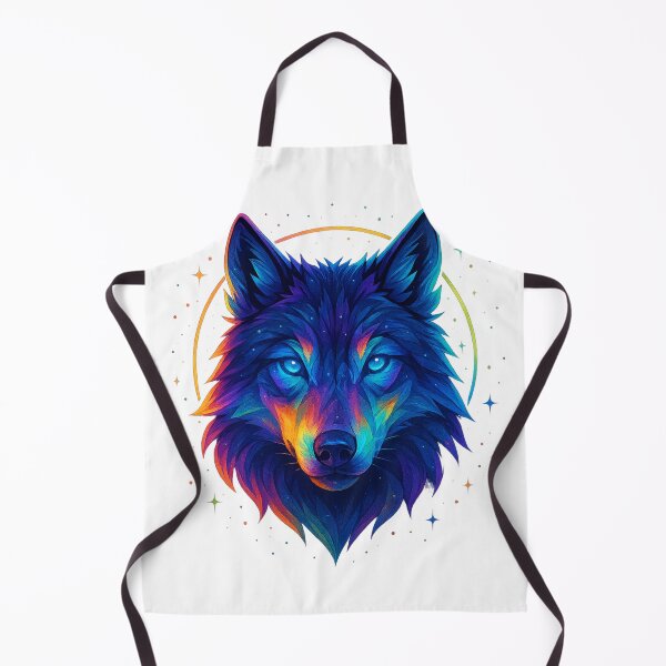 Item preview, Neon Cosmic Wolf | Vibrant Galaxy Glow Animal Art | Psychedelic Wolf Head designed and sold by GoldenDreamGallery.