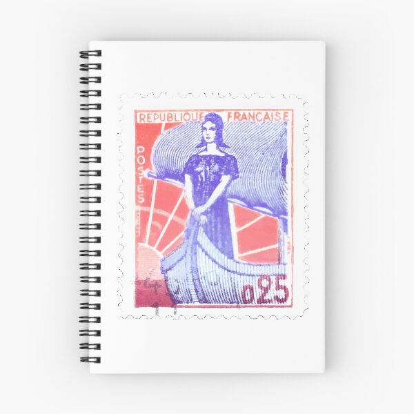 Item preview, Liberty Ship Vintage France Red Blue Postage Stamp designed and sold by red-amber65.