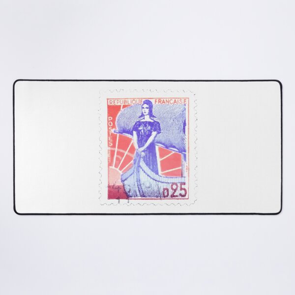 Item preview, Liberty Ship Vintage France Red Blue Postage Stamp designed and sold by red-amber65.