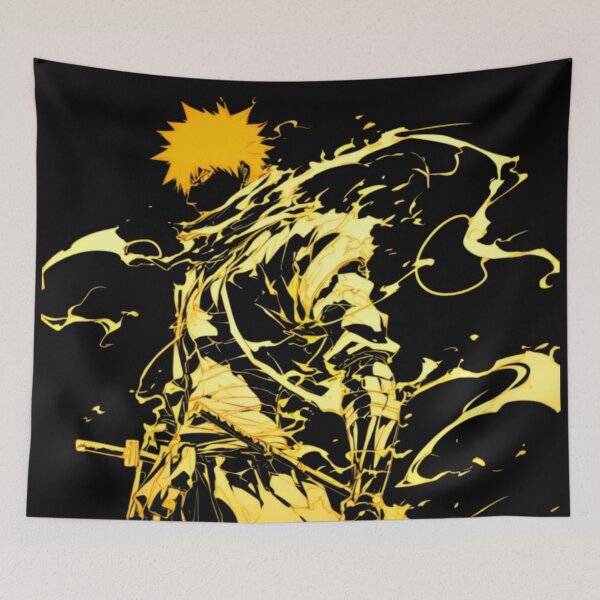 Item preview, Flame-Forged Warrior – Glowing Anime Silhouette Art designed and sold by Dyan4.