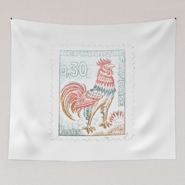 Item preview, Vintage France Cockerel Postage Stamp designed and sold by red-amber65.