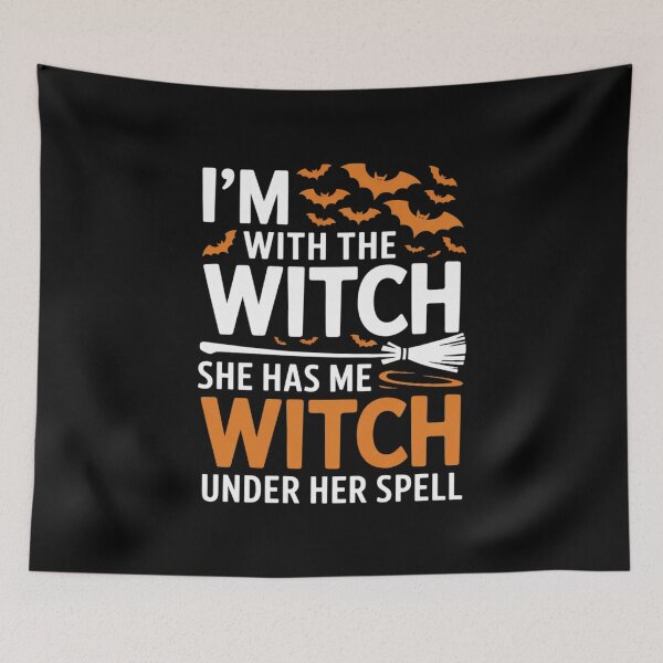 Item preview, I'm With The Witch Halloween Couples Costume  designed and sold by BeetleMalon.