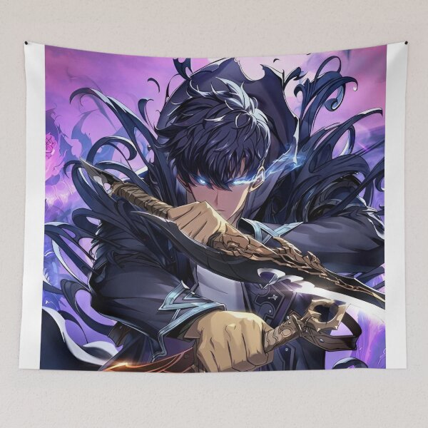 Item preview, Dual-Blade Shadow Assassin – Dark Energy Anime Warrior Art designed and sold by Dyan4.