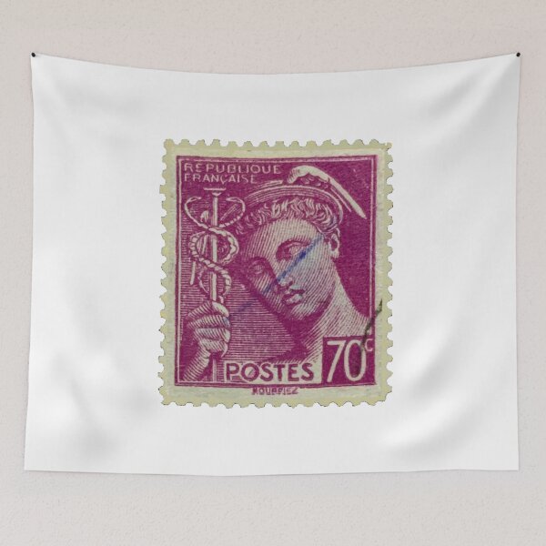 Item preview, Vintage French Burgundy Postage Stamp designed and sold by red-amber65.