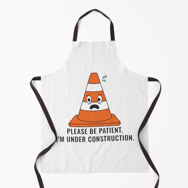 Item preview, Funny Traffic Cone Sticker | Please Be Patient Under Construction Quote designed and sold by STEAM & DREAM.