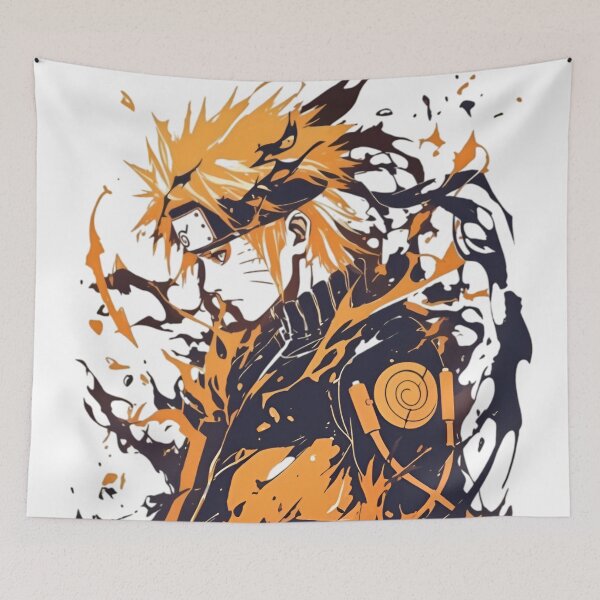 Item preview, Blazing Spirit Ninja – Dynamic Orange Ink Splash Art designed and sold by Dyan4.
