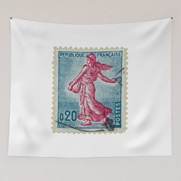 Item preview, Vintage Liberty Red Lady France Postage Stamp designed and sold by red-amber65.