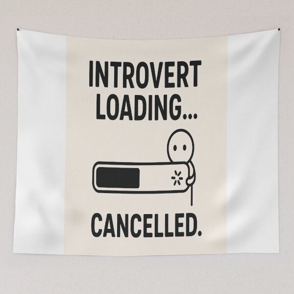 Item preview, Funny Introvert Loading Cancelled Graphic Art designed and sold by HiteshArt111.