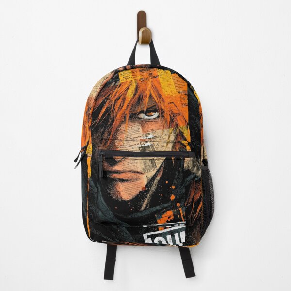 Item preview, Vivid Orange Gaze – Grunge Anime Collage Portrait Art designed and sold by Dyan4.