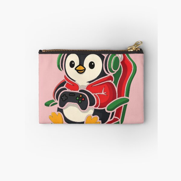 Item preview, Holiday Mode ON Gaming Penguin Christmas Cute Gamer T-Shirt designed and sold by KDesignCrafts.