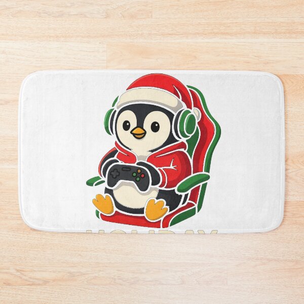 Item preview, Holiday Mode ON Gaming Penguin Christmas Cute Gamer T-Shirt designed and sold by KDesignCrafts.