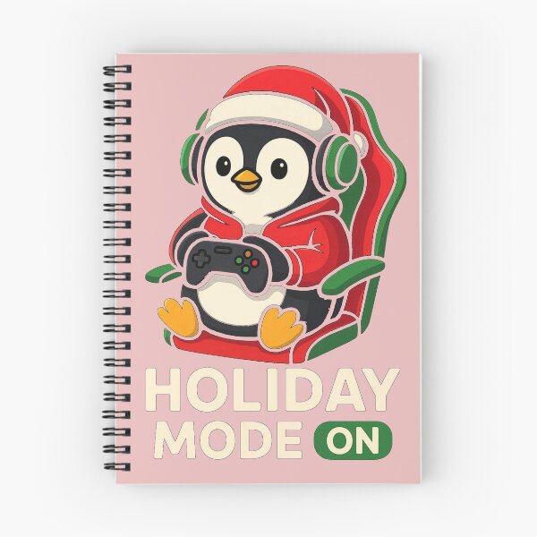 Item preview, Holiday Mode ON Gaming Penguin Christmas Cute Gamer T-Shirt designed and sold by KDesignCrafts.