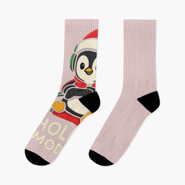 Item preview, Holiday Mode ON Gaming Penguin Christmas Cute Gamer T-Shirt designed and sold by KDesignCrafts.