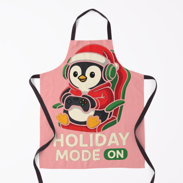 Item preview, Holiday Mode ON Gaming Penguin Christmas Cute Gamer T-Shirt designed and sold by KDesignCrafts.