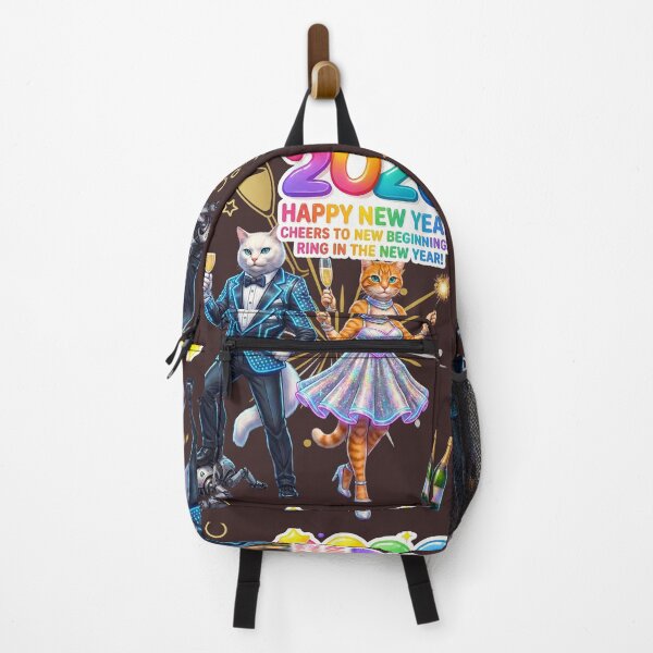 Item preview, Neon Gala Cat Couple 2026 | Futuristic Happy New Year Celebration designed and sold by E-SarnEdge.