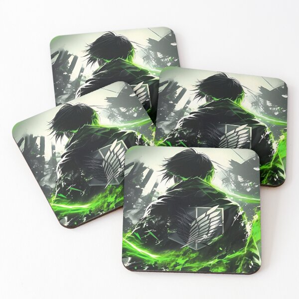 Item preview, Epic Anime Soldier with Glowing Green Energy – Dark Action Artwork designed and sold by Dyan4.