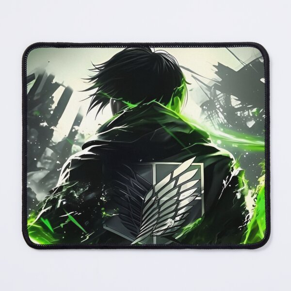 Item preview, Epic Anime Soldier with Glowing Green Energy – Dark Action Artwork designed and sold by Dyan4.